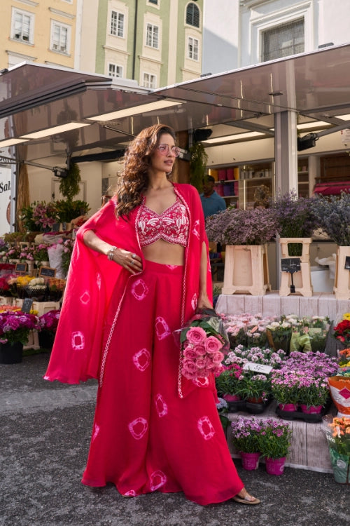 Fuchsia Bloom Lehenga Set