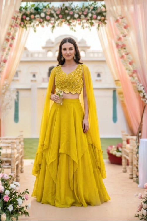 Sunlit Ruffle Lehenga Set
