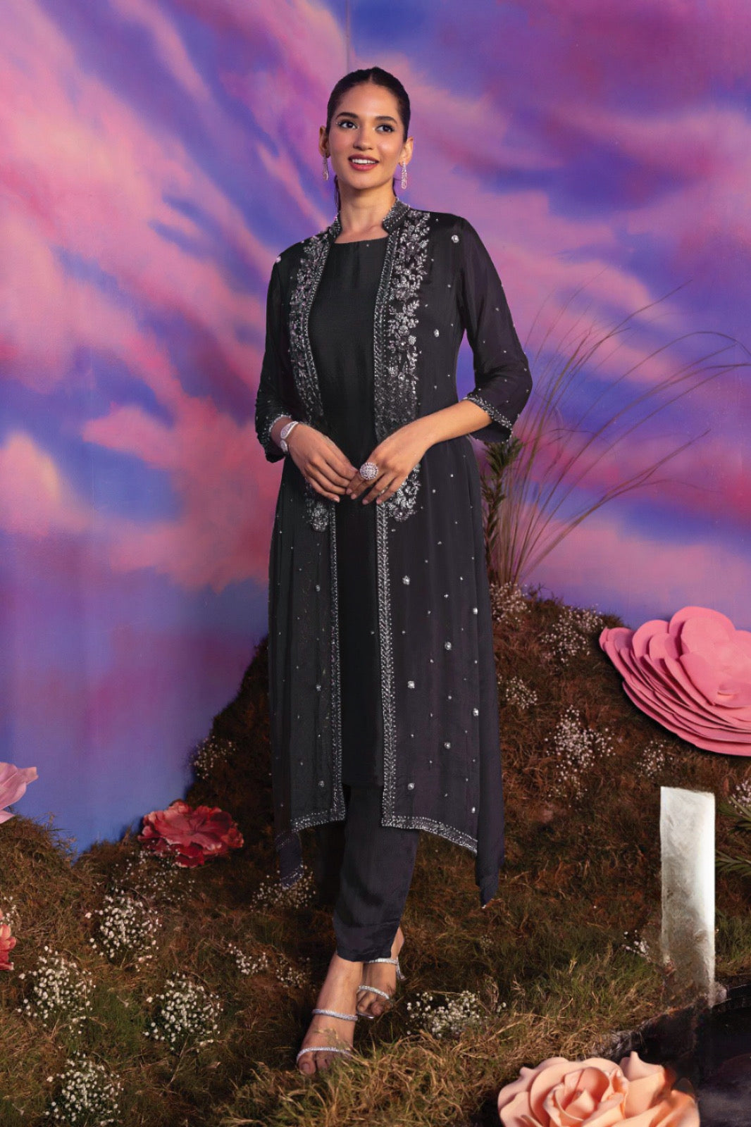 Noir Stardust Jacket Set