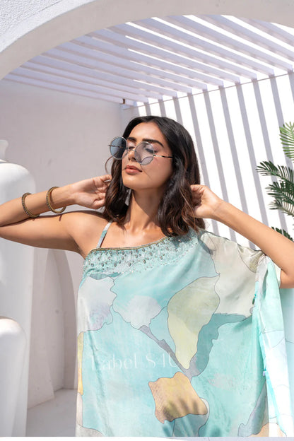 Aqua Pastel Kaftan Set