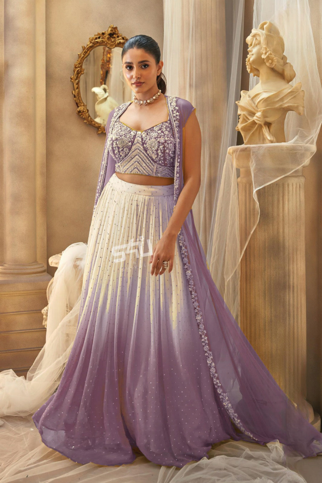 Lilac Ombre Lehenga Set