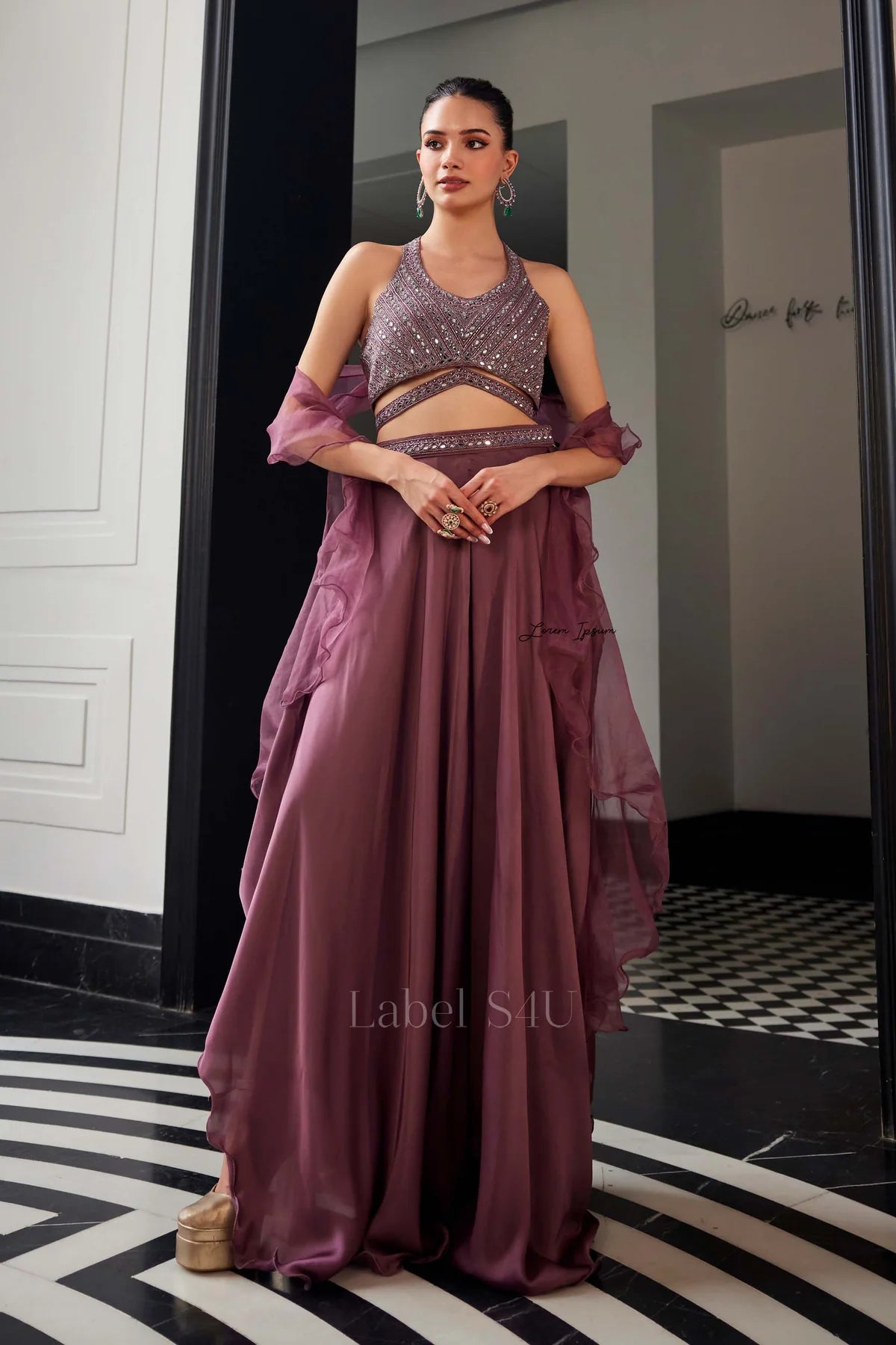 Blush Sparkle Lehenga