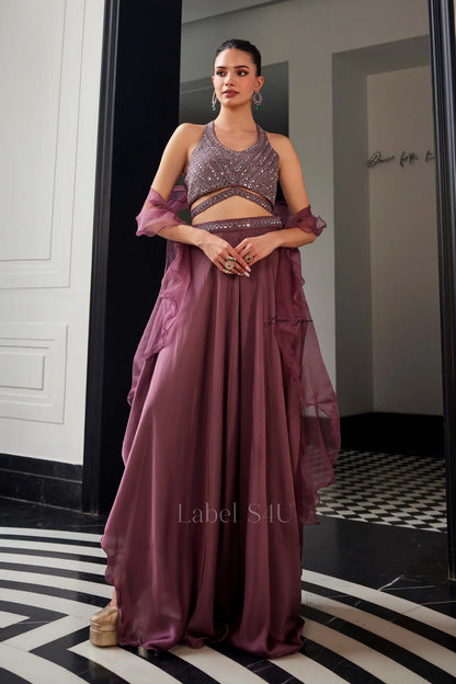 Blush Sparkle Lehenga