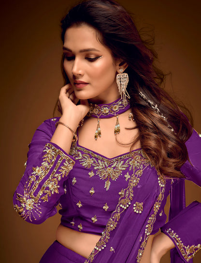 Violet Grace Drape Saree