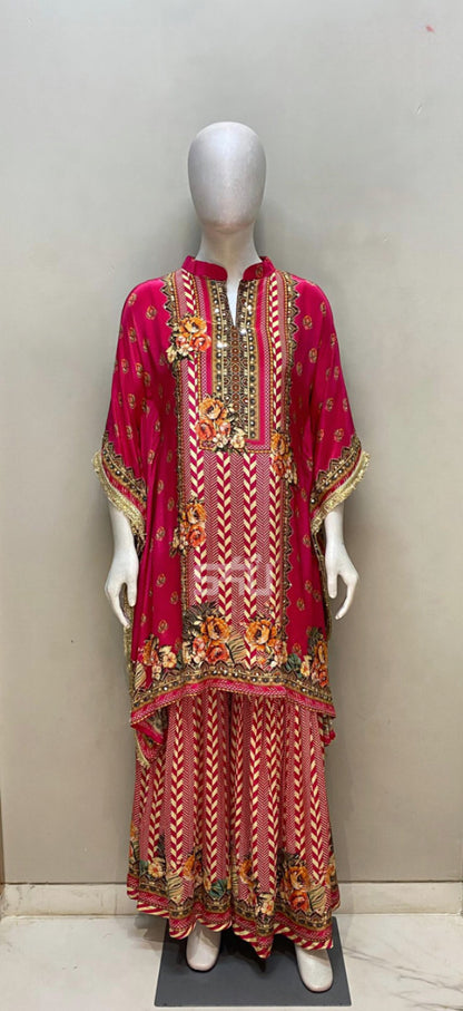 Crimson Royale Kaftan Set