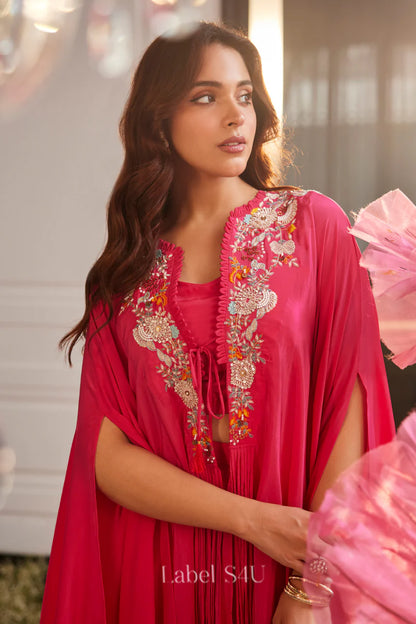 Rose Fuchsia Kaftan Set