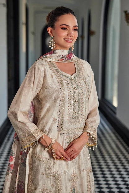 Ivory Floral Suit Set