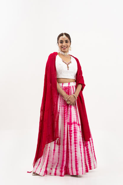 Ruby Blossom Lehenga Set