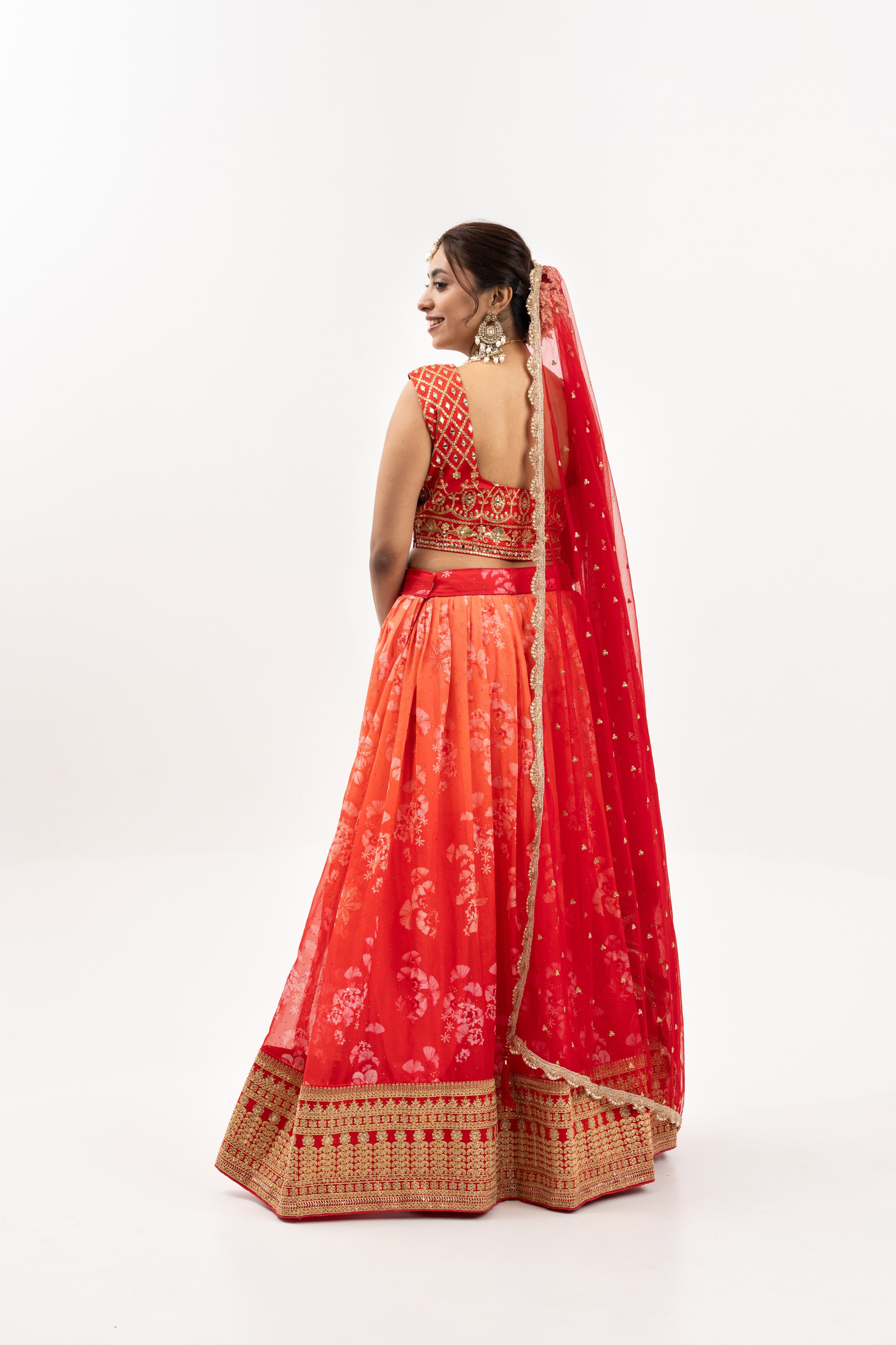 Crimson Sunrise Bridal Lehenga Set