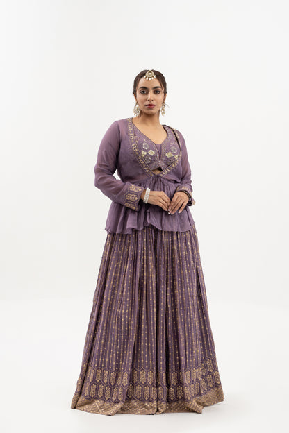 Lavender Royale Lehenga Set