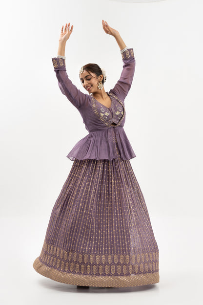 Lavender Royale Lehenga Set
