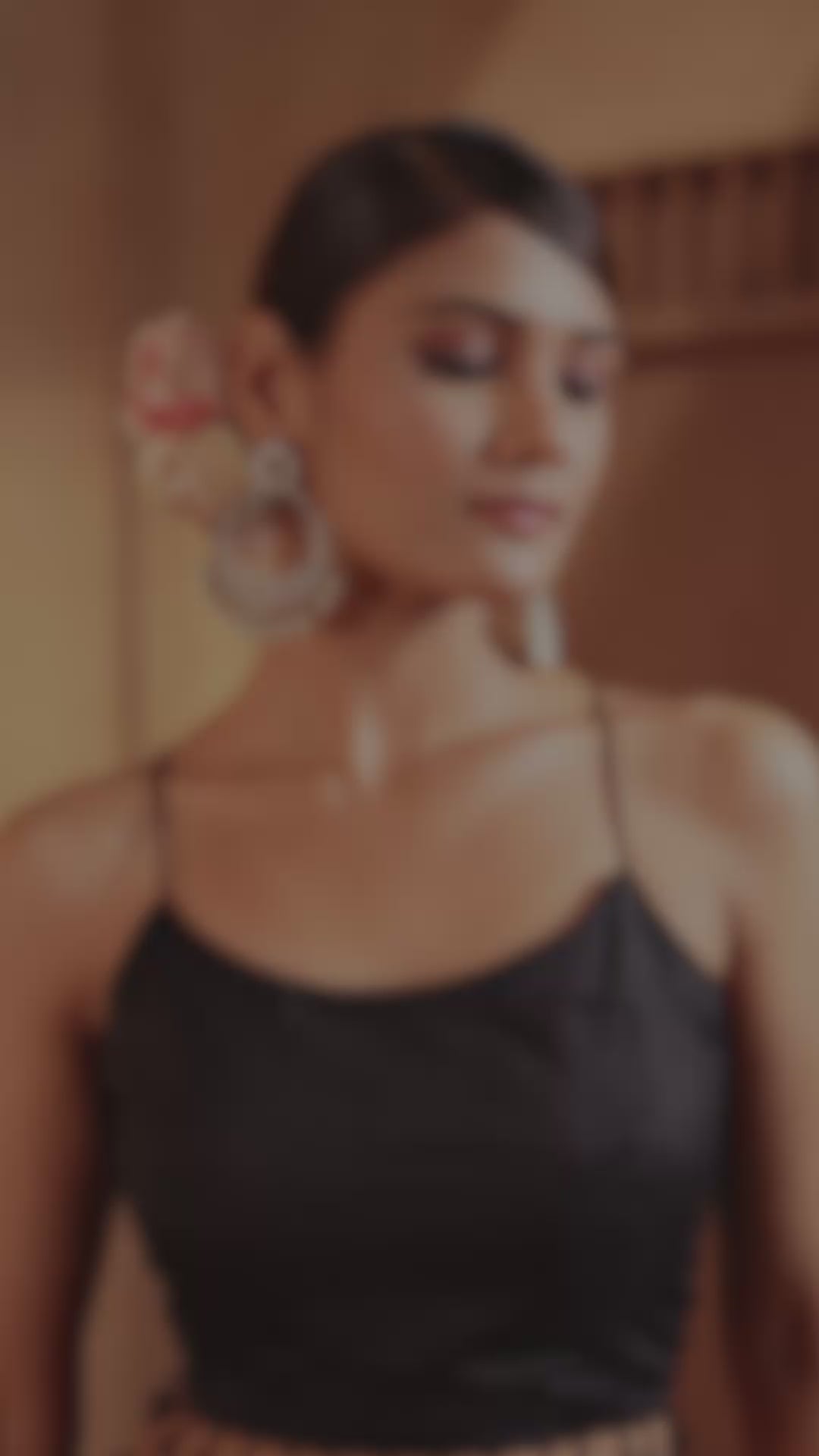 Noir Bloom Palazzo Set