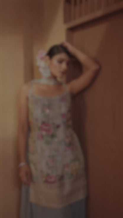 Mint Rose Sharara Set