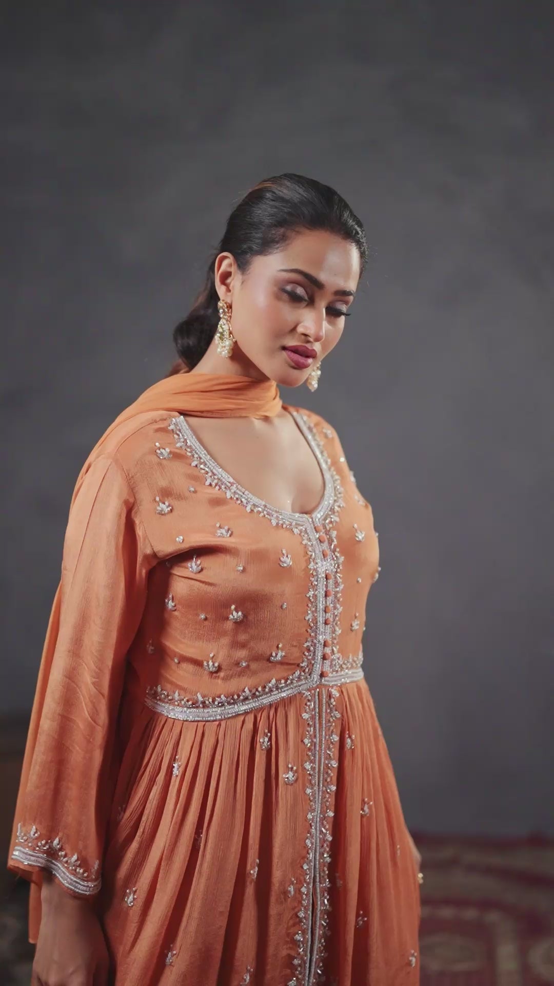 Peach Gleam Kurta Set