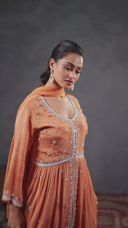 Peach Gleam Kurta Set