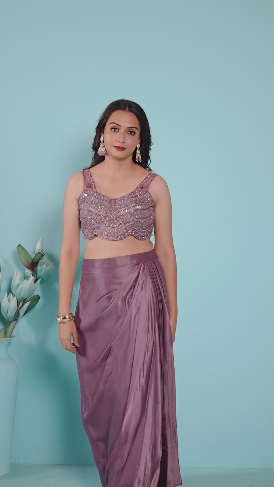 Dusty Mauve Cape Drape Set