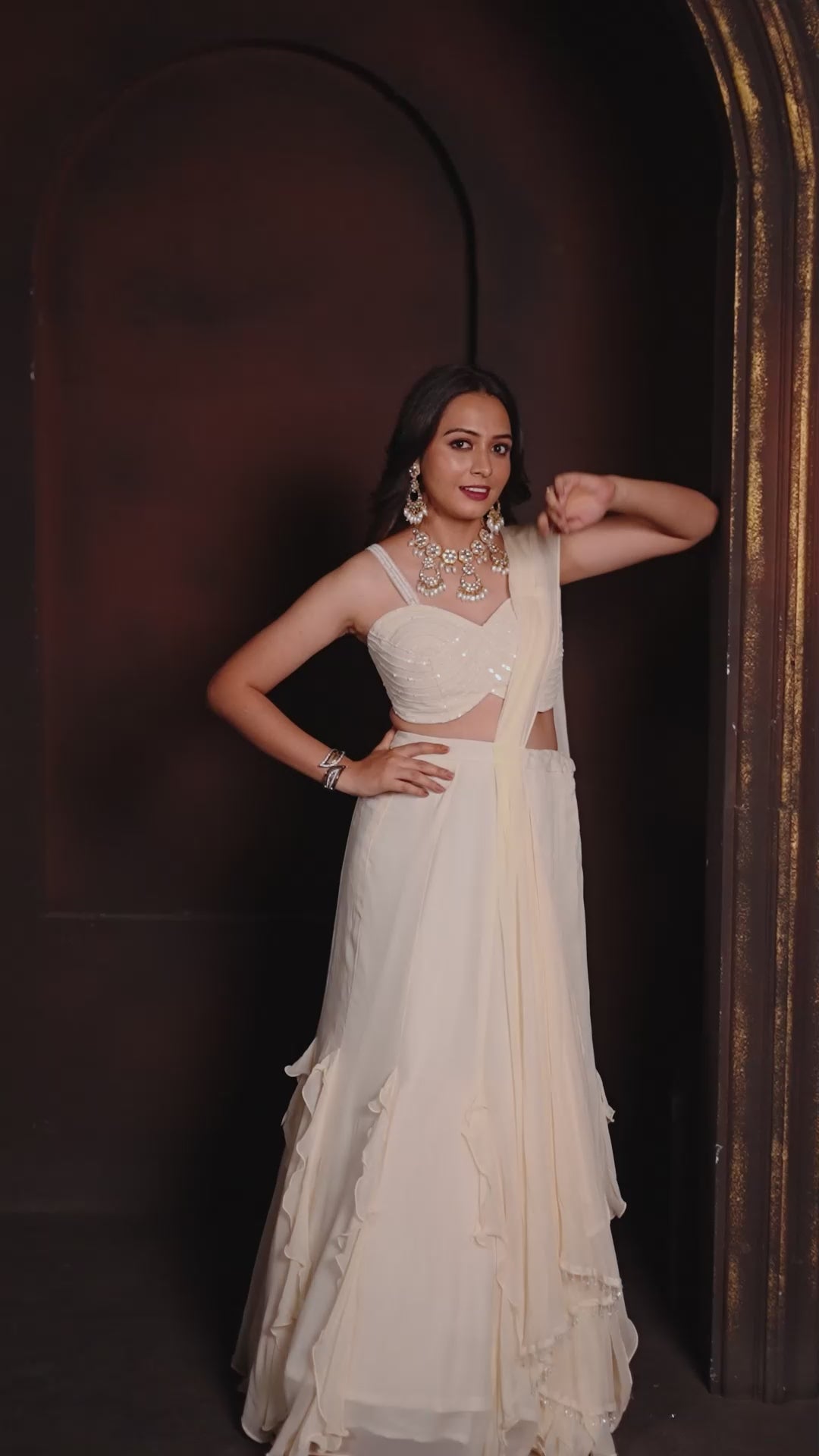 Ivory Aura Lehenga Set