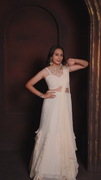 Ivory Aura Lehenga Set