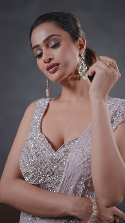 Blush Crystal Lehenga Set