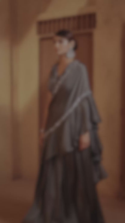 Olive Cascade Drape Set