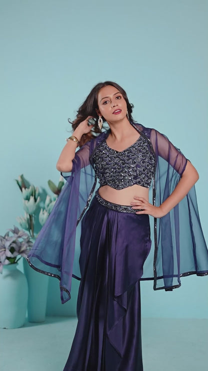 Sapphire Sheen Drape Set